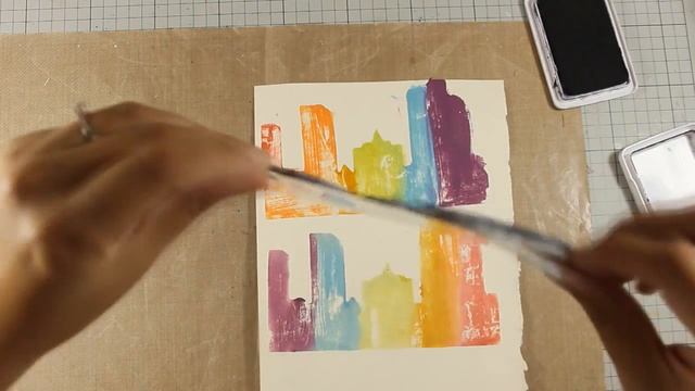 Art journal layout | night skyline