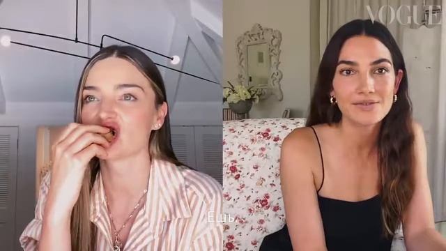 Миранда Керр и Лили Олдридж о первых свиданиях, йоге и стрижках в домашних условиях   Vogue Россия