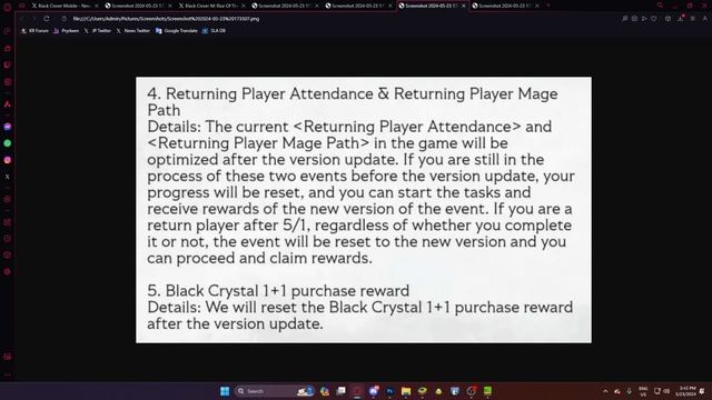 GLOBAL GEAR FARMING & NEW/RETURNING PLAYER REWARDS *BUFFED*! COME BACK NOW! | Black Clover Mobile