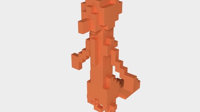 Voxel character in BLENDER - Animation