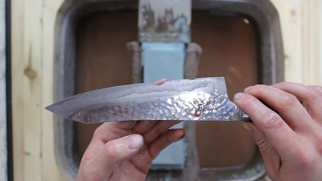 BIGGEST CHIP EVER! We saved this knife from death! fixed completely by hand.