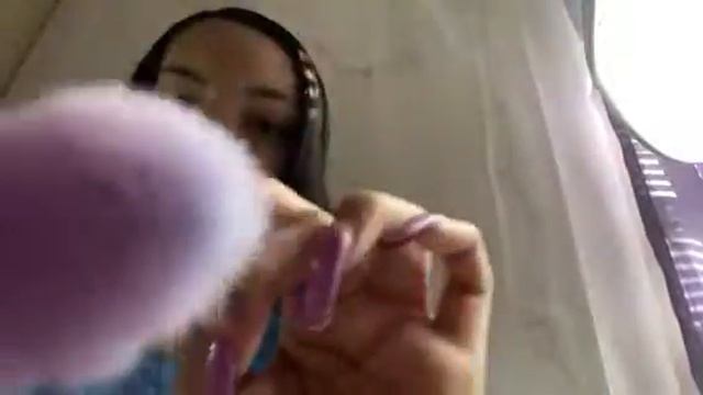 ASMR camera brushing with mouth sounds 💕