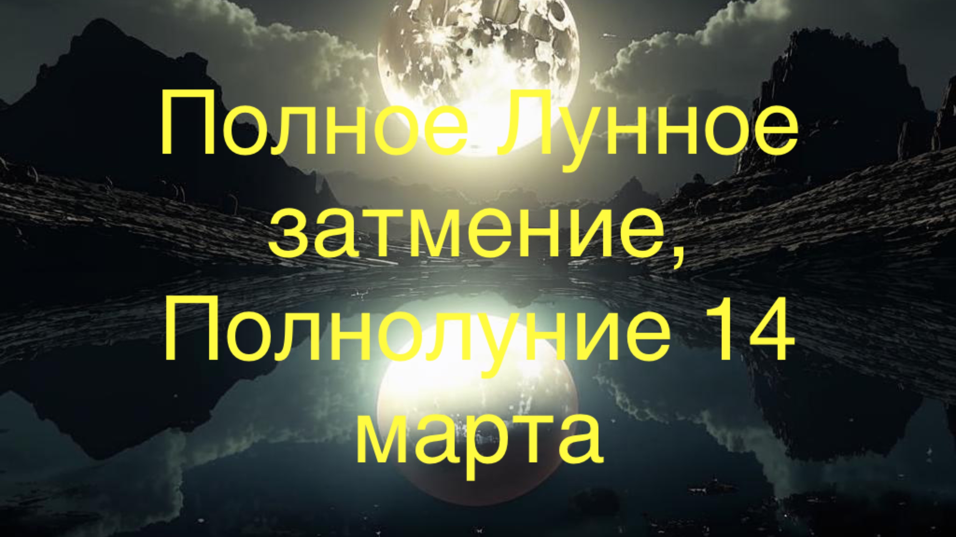Полнолуние, Полное Лунное затмение 14 марта, Коридор затмений 💫