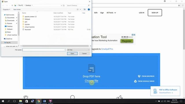 How to convert PDF to word (word to pdf) online in two step