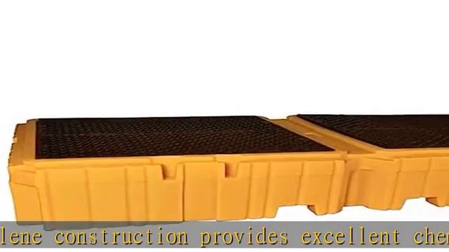 UltraTech 1144 Polyethylene Ultra-Twin IBC Spill Pallet with Drain, 8000 lbs Capacity, 5 Year Warra