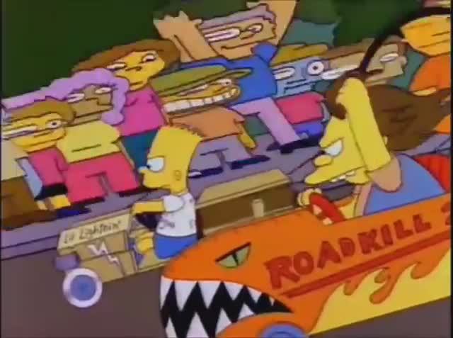 Los Simpson: La Carrera de Bart contra Martin y Nelson