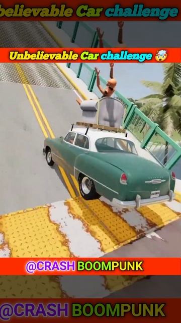 Unbelievable car vs bascule bridge india vs Pak challenge 😱#challenge #beamng #shortbeta #ytshorts