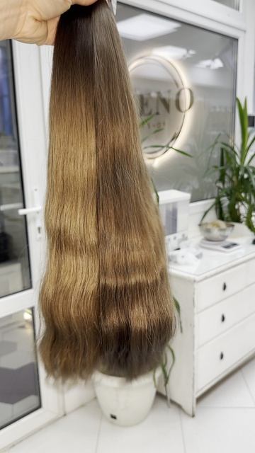 славянские волосы buenohair  светло-коричневые 50см, волна
