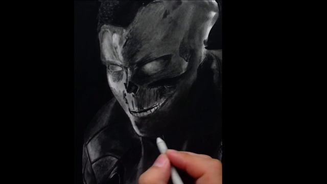 Drawing Ghost Rider (Robbie Reyes) - Marvel Agents of Shield season 4