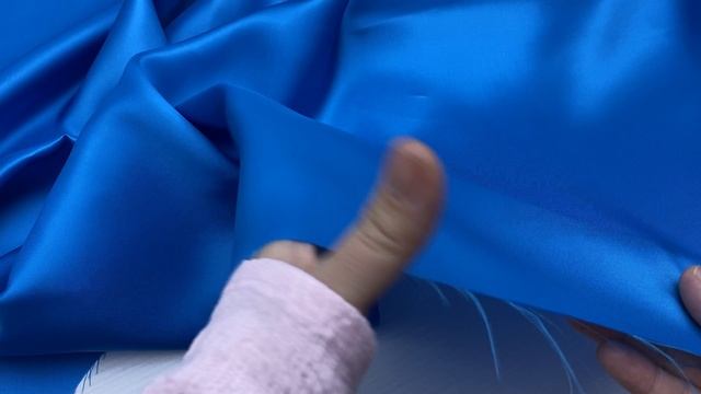 Подкладочная ярко-голубого цвета  однотонная  33389