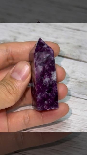Gem Lepidolite In Quartz Tower, Natural Gemmy Purple Mica Obelisk Point LIQT132 #GemLepidolite