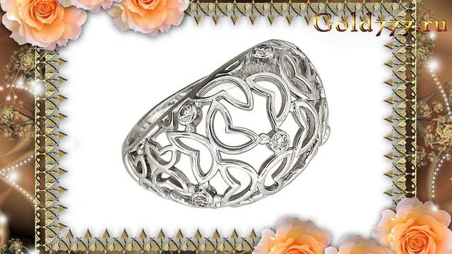 Кольцо белое золото 585 пробы. 01К126373