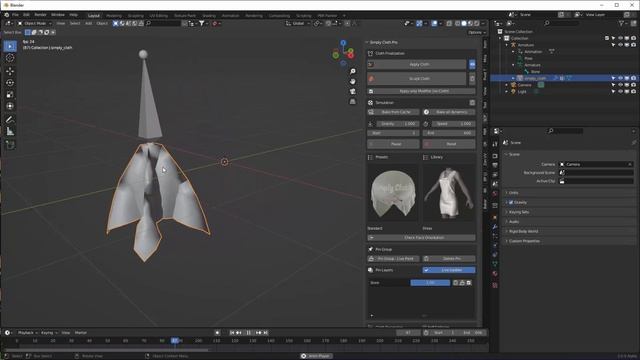 Using Bones in Simply Cloth Pro - Blender 3.0