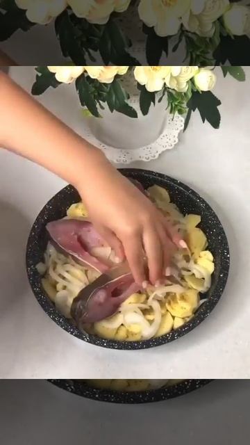 🔥🤩Очень вкусный КАРП С КАРТОФЕЛЕМ ПОД ТОМАТНЫМ СОУСОМ!!!