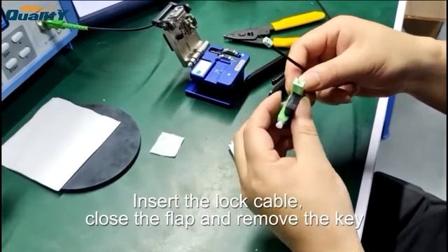 SC UPC fiber optic fast connector installation and test video