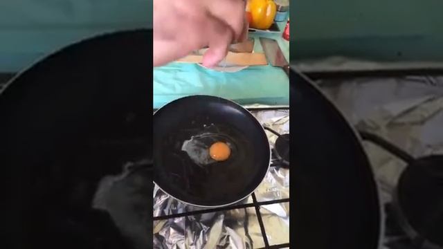 Жареный яичный корейский чизбургер🍔🍔