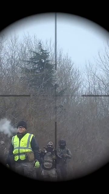 How_far_can_an_Airsoft_sniper_shoot？_#airsoft_#paintball_#trickshots
