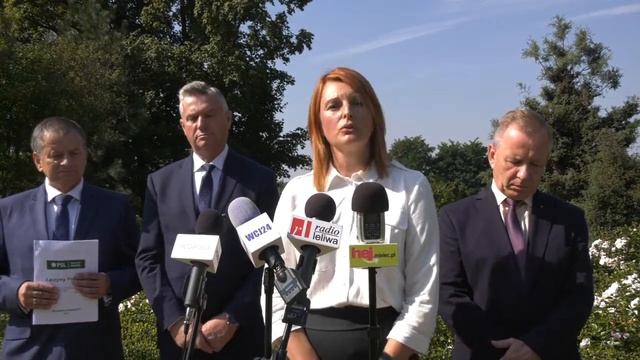Konferencja prasowa mieleckich kandydatów PSL w wyborach do Sejmu RP