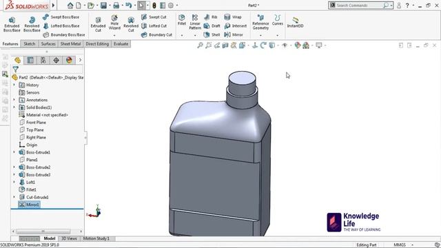 oil can in solidworks|Fill pattern|curve driven pattern|solidworks practice model tutorial