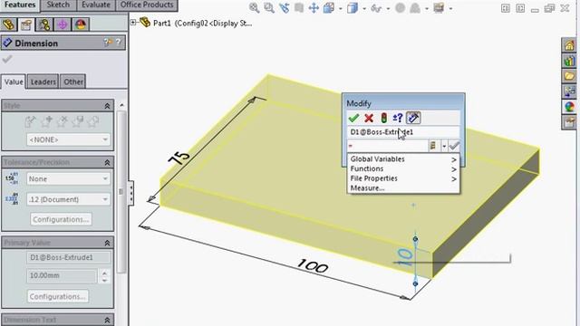 SolidWorks 2014 Tutorial - What's New? Configurable Equations