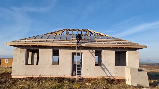 1,5 года стройки за 47 минут. ПОЛНОЕ видео строительства дома из газоблока С_Full-HD