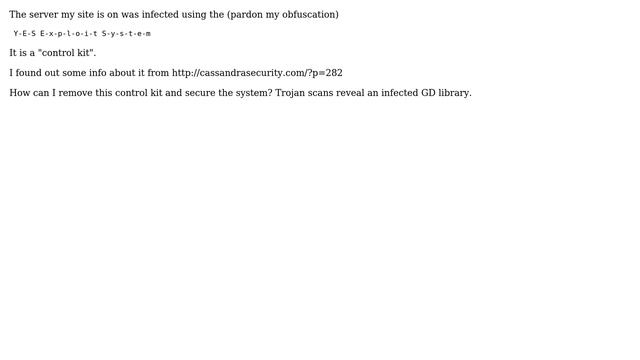 DevOps & SysAdmins: Removing a control kit from the server