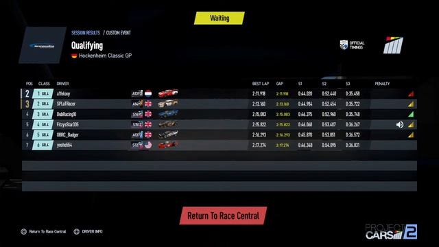 DubRacing10's Live (PS4) Project Cars 2 - BMW Procar Hockenheim Classic Race