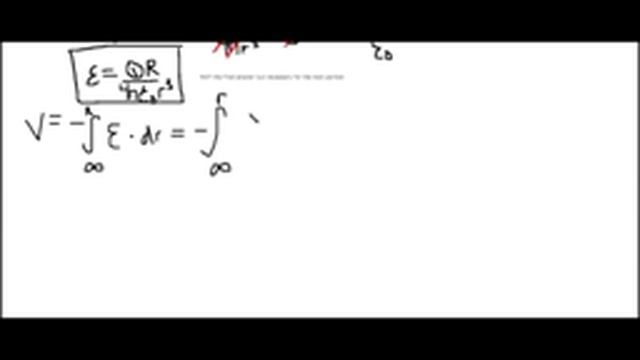 Electric Potential due to a charged sphere