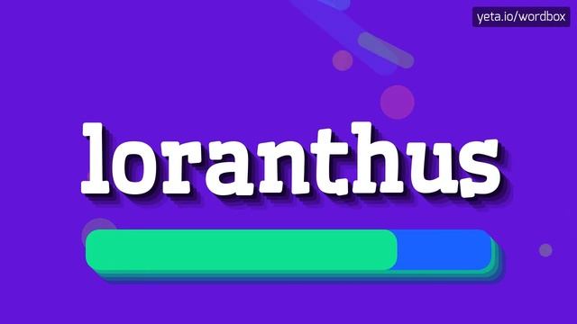 LORANTHUS - HOW TO PRONOUNCE LORANTHUS? #loranthus