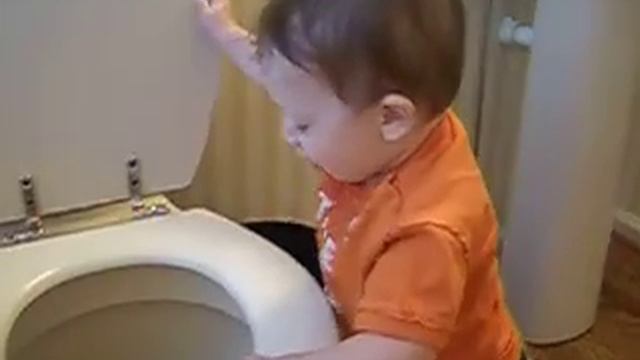 Jacob in toilet bowl