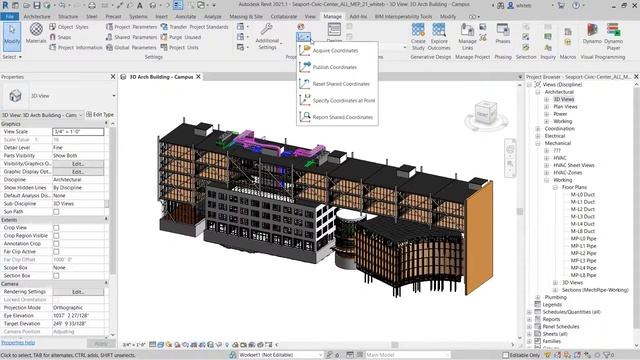 Revit 2021 1 Acquire coordinates notification
