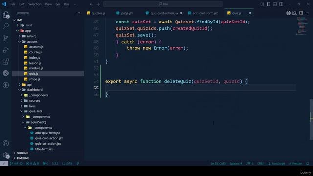 148 -Create Course Quiz Option Part 11