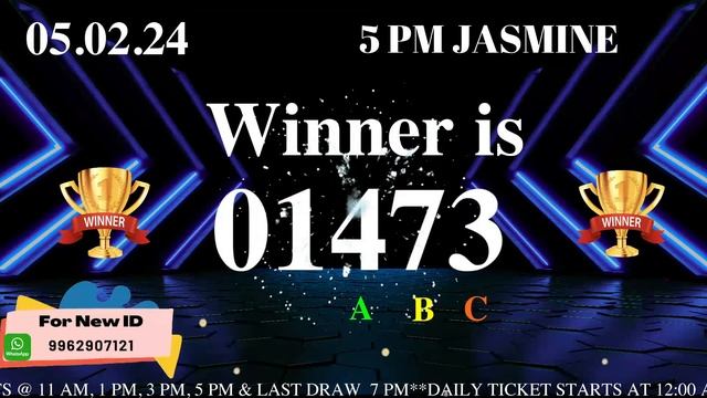 5 PM 05/02/24 / MONDAY JASMINE RESULT