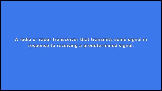 TRANSPONDER - Meaning and Pronunciation