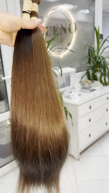 славянские волосы для наращивания BUENOHAIR  светло-коричневые 45см, прямые