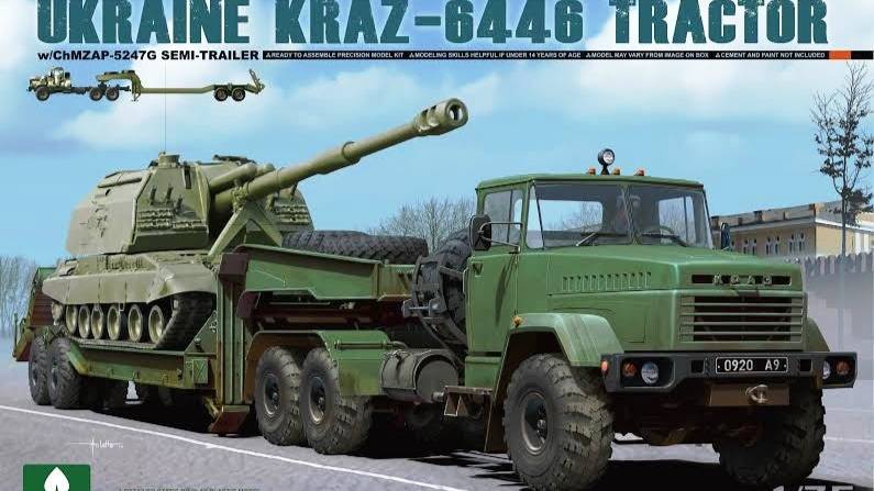 Распаковка Takom 1/35 2019 Ukraine Kraz-6446 Tractor