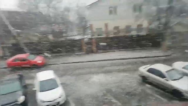Очень сильный заряд снега 13.02.2020 Very heavy snow