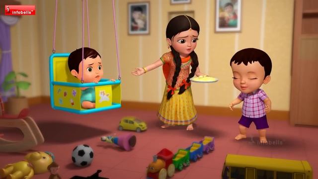 Baby in the swing - DolanaYa Sisu | Bengali Nursery Rhymes | Infobells