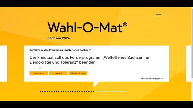 Mein Wahl-O-Mat Ergebnis! [Landtagswahl Sachsen]