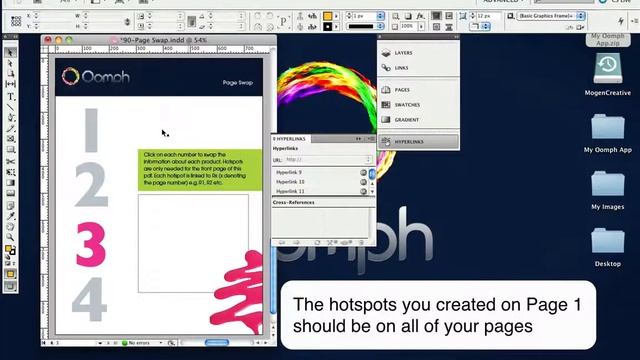 Creating pageswaps for Oomph in InDesign