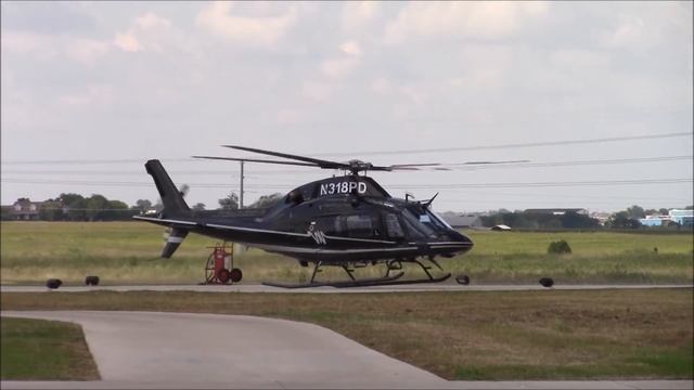 Agusta A119 Helicopter Landing - Austin Executive - KEDC