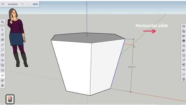 Dimensioning a rotated oblique line | SketchUp Free / Shop (web)