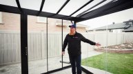 Outdoor Living Space Garage Addition - Lumon Retractable and Sliding Glazing