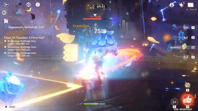 C0 NAVIA HYPERCARRY - C0 YAE MIKO RERUN AGGRAVATE | PHASE 2 ABYSS 4.4