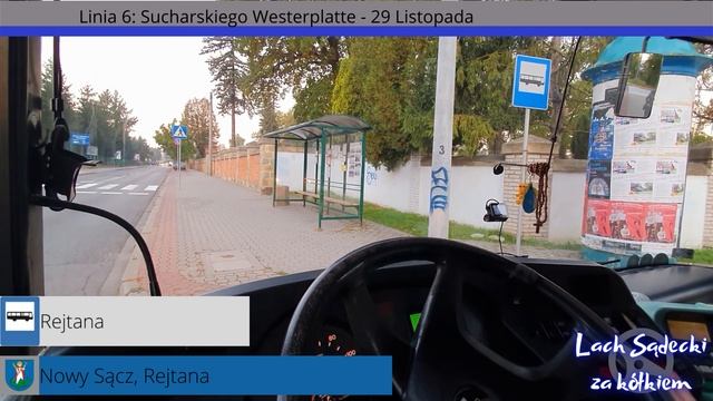 Przejazd linią 6 [Sucharskiego Westerplatte - 29 Listopada] - Lach Sądecki za kółkiem