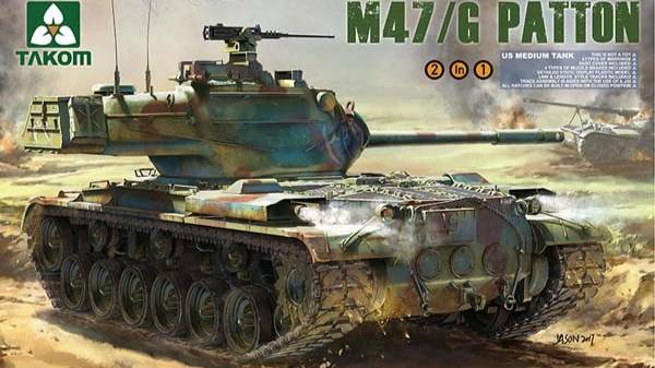 Распаковка Takom 1 35 2070 US Medium Tank M47G Patton 2 in 1