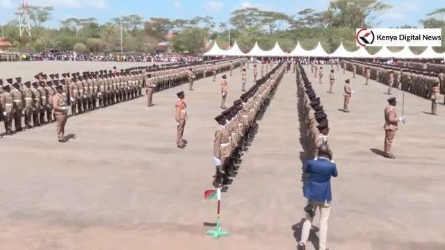 President Ruto inspects a guard of honour during Administration Police Passing out Parade!!