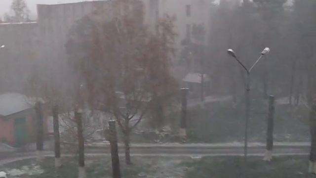 Снег в Кемерово 13.05.2013