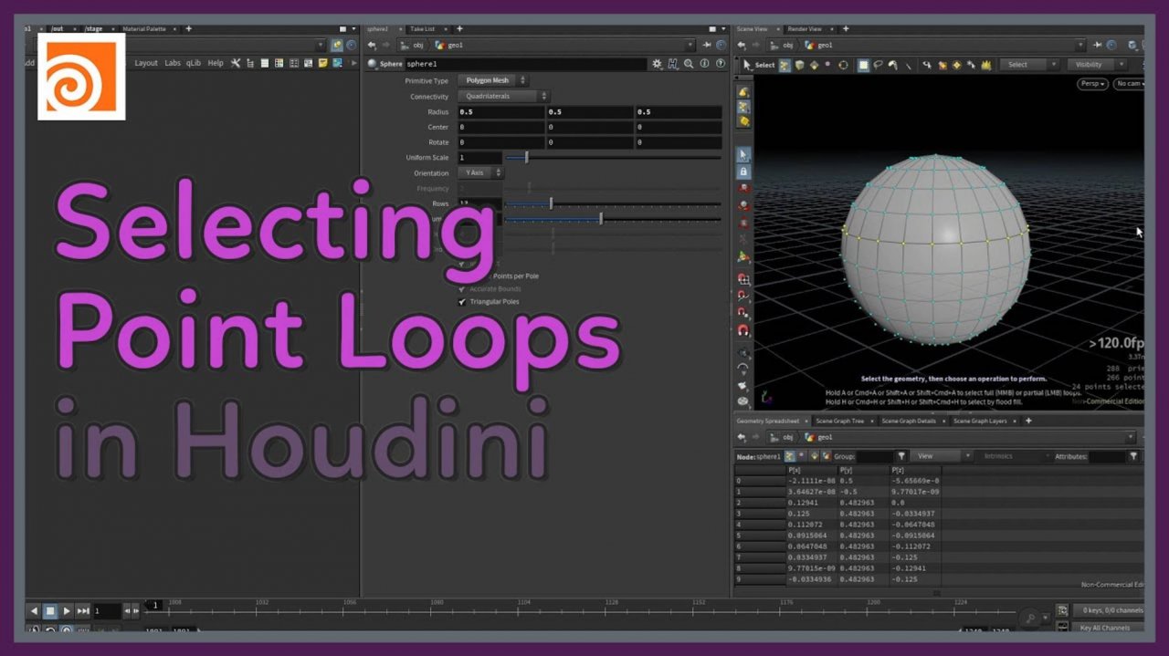 #85 Selecting Point Loops in Houdini