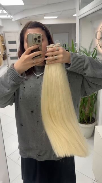 славянские волосы buenohair блонд 70-75см